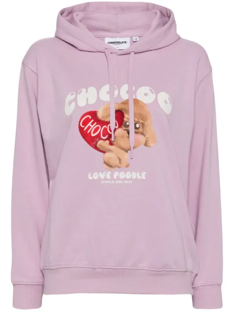 CHOCOOLATE graphic-print cotton-blend hoodie
