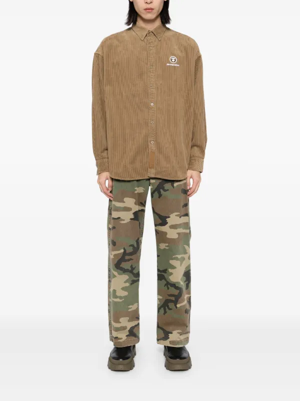エイプ　コーデュロイシャツ AAPE BY *A BATHING APE® コーデュロイ シャツ | ブラウン