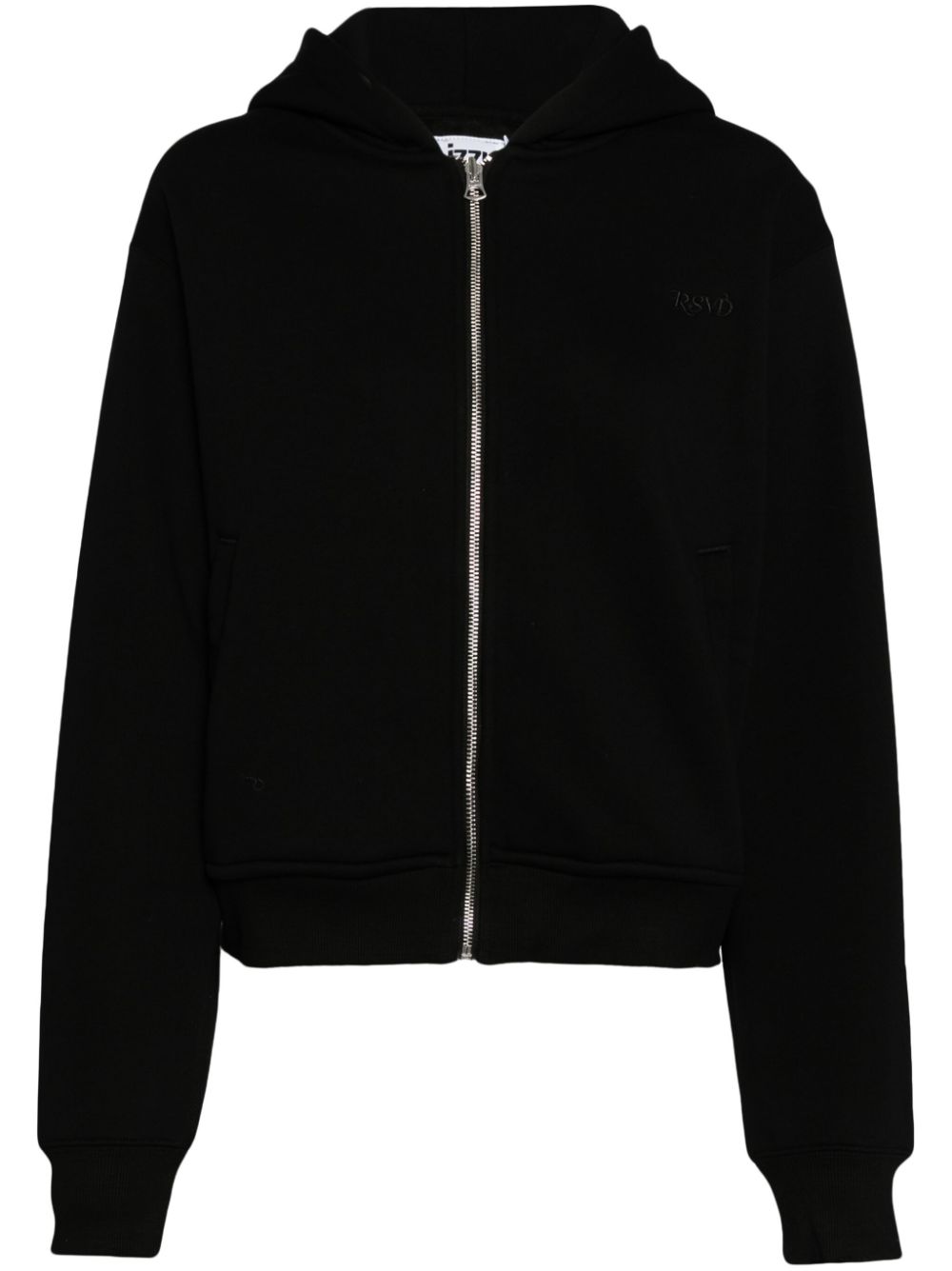 izzue jersey hooded jacket - Black