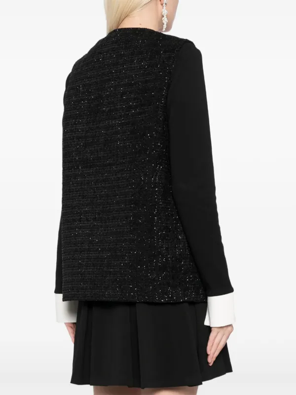 b+ab Tweed Vest | Black | FARFETCH