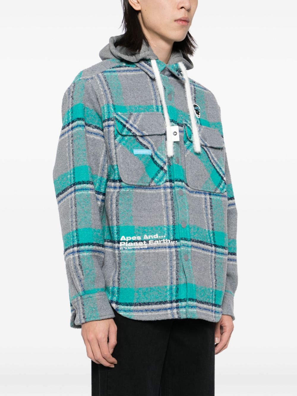 AAPE BY *A BATHING APE check-pattern hooded jacket Men