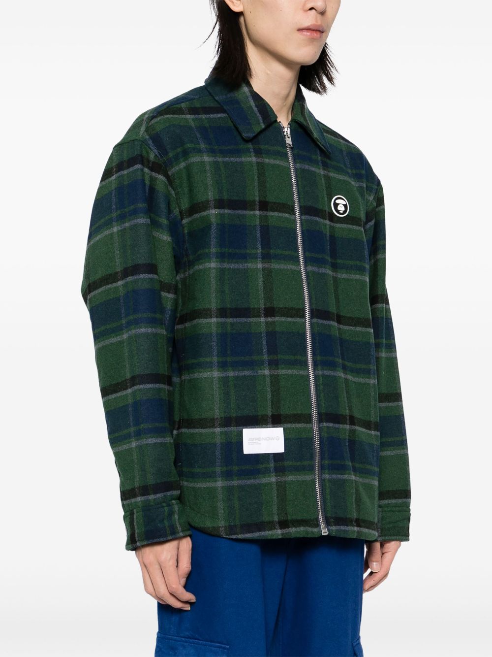 AAPE BY *A BATHING APE logo-patch check-pattern jacket Men