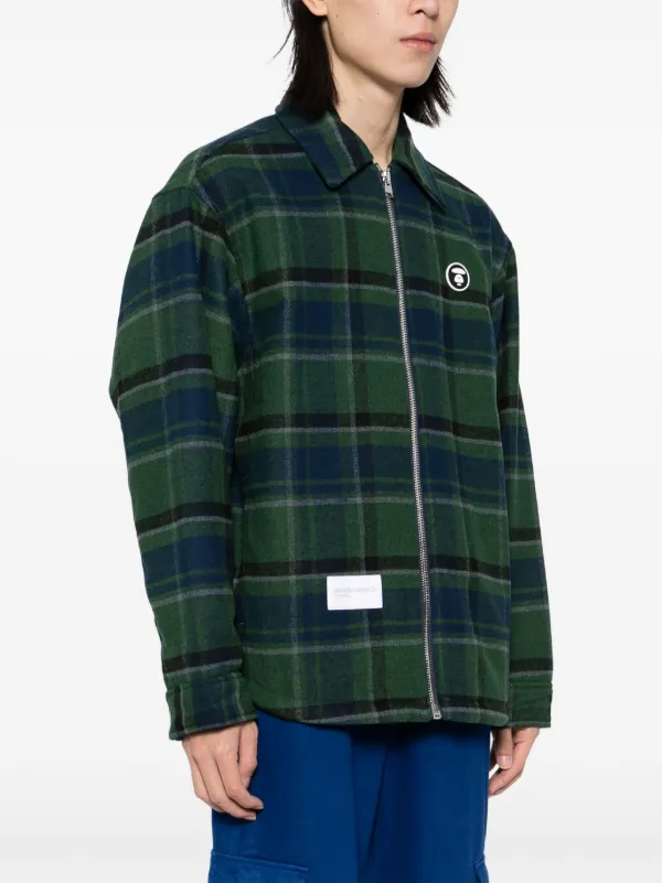 AAPE BY *A BATHING APE® チェック ジャケット | グリーン | FARFETCH JP