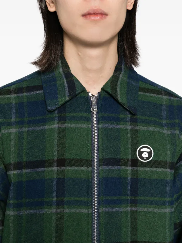 AAPE BY *A BATHING APE® チェック ジャケット | グリーン | FARFETCH JP