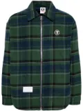 AAPE BY *A BATHING APE® logo-patch check-pattern jacket - Green