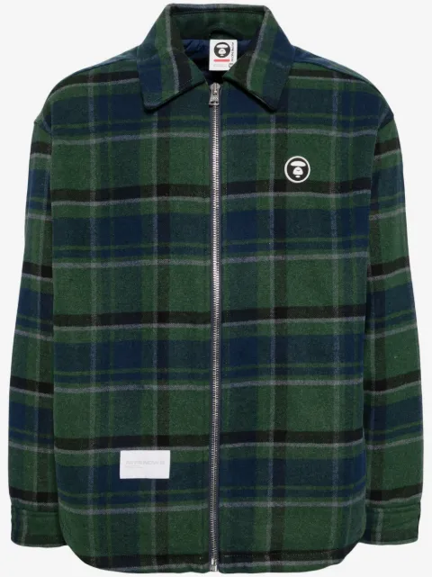 AAPE BY *A BATHING APE® logo-patch check-pattern jacket