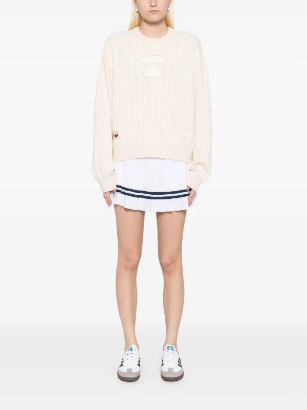 大人気【AAPE by A BATHING APE】スターバックス クルーセーター AAPE BY *A BATHING APE® ケーブルニット セーター