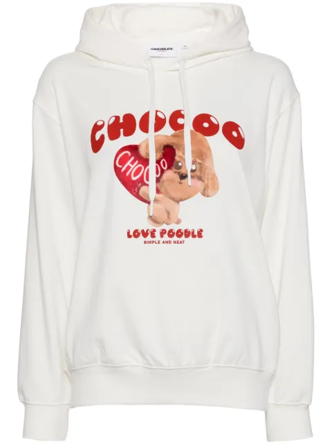 CHOCOOLATE graphic-print cotton-blend hoodie
