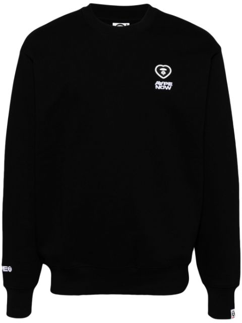 AAPE BY *A BATHING APE logo-patch crew-neck sweatshirt Men