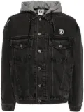 AAPE BY *A BATHING APE® logo-patch hooded jacket - Grey