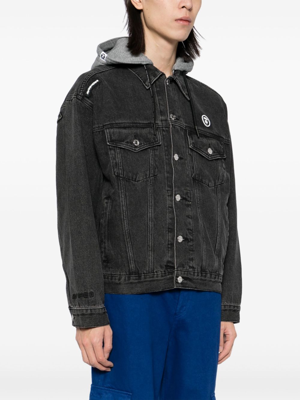 AAPE BY A BATHING APE LOGO-PATCH HOODED JACKET 