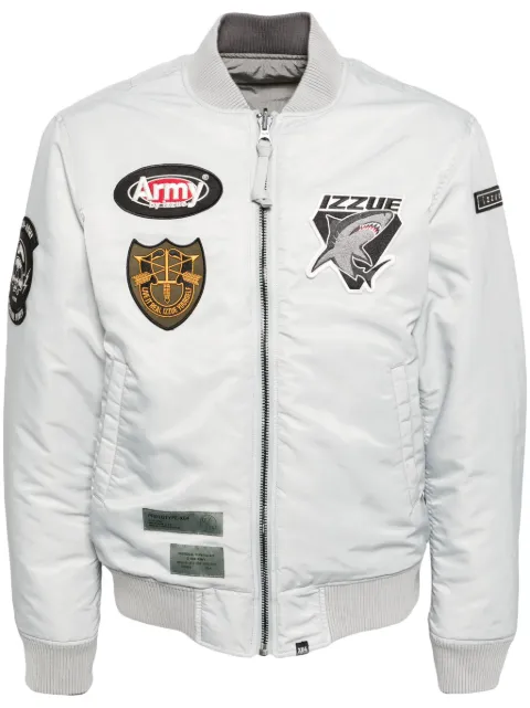 izzue logo-appliqué bomber jacket