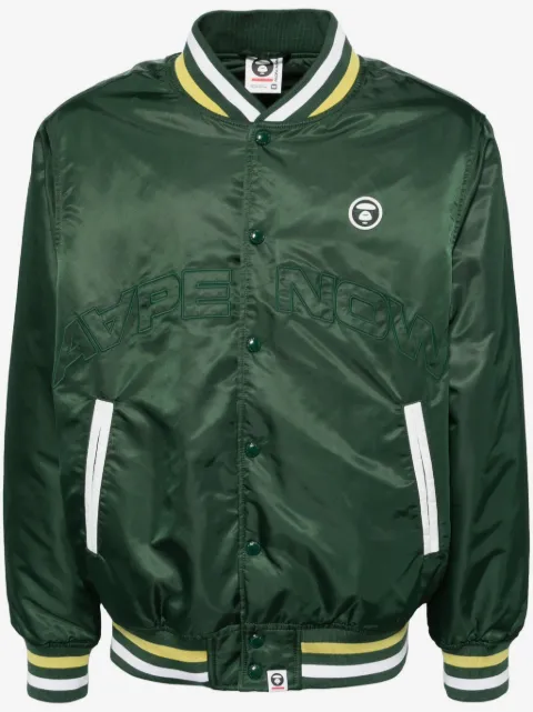 AAPE BY *A BATHING APE® logo-patch bomber jacket