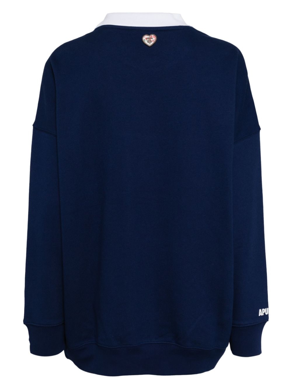 AAPE BY *A BATHING APE® logo-embellished polo sweatshirt - Blauw