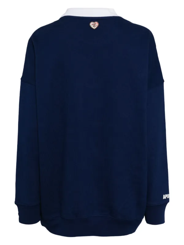 AAPE BY *A BATHING APE® logo-embellished Polo Sweatshirt