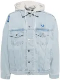 AAPE BY *A BATHING APE® logo-patch hooded jacket - Blue