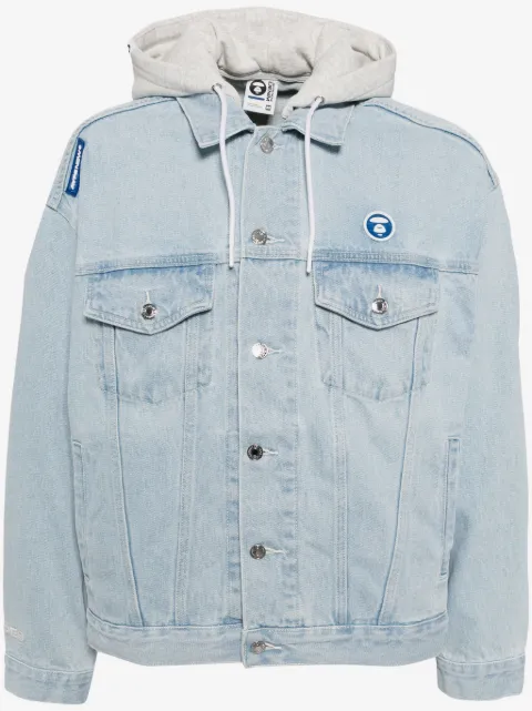 AAPE BY *A BATHING APE® logo-patch hooded jacket