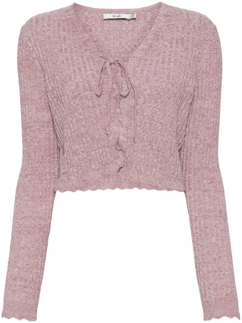 b+ab cropped wool-blend cardigan