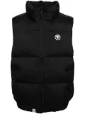 AAPE BY *A BATHING APE® logo-patch down vest - Black