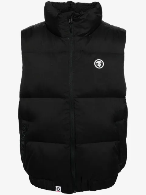 AAPE BY *A BATHING APE® logo-patch down vest