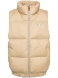 AAPE BY *A BATHING APE® logo-patch down vest - Brown