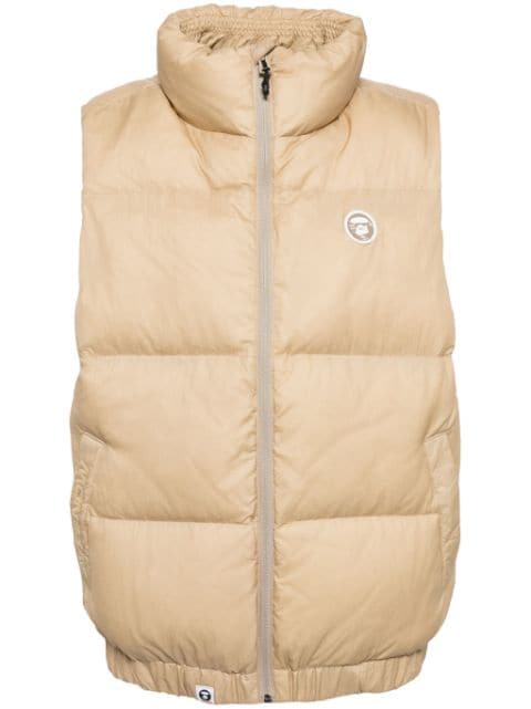 AAPE BY *A BATHING APE® logo-patch down vest