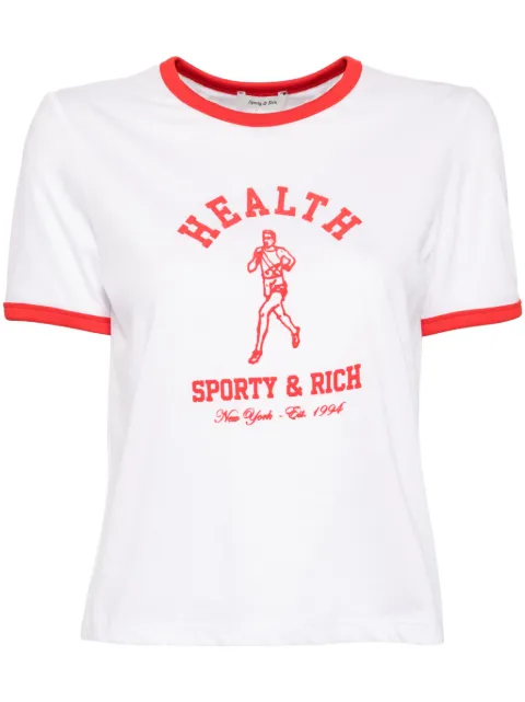 Sporty & Rich NY running club ringer T-shirt