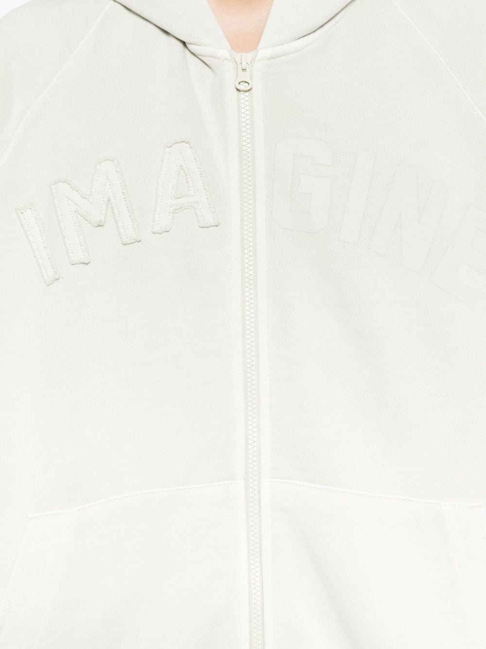 Shop Izzue Logo-patched Hooded Jacket In Grey