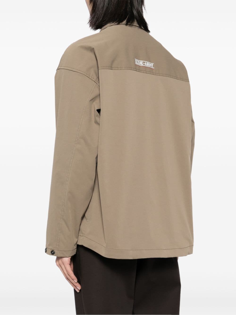 Shop Izzue Zip-up Jacket In Brown