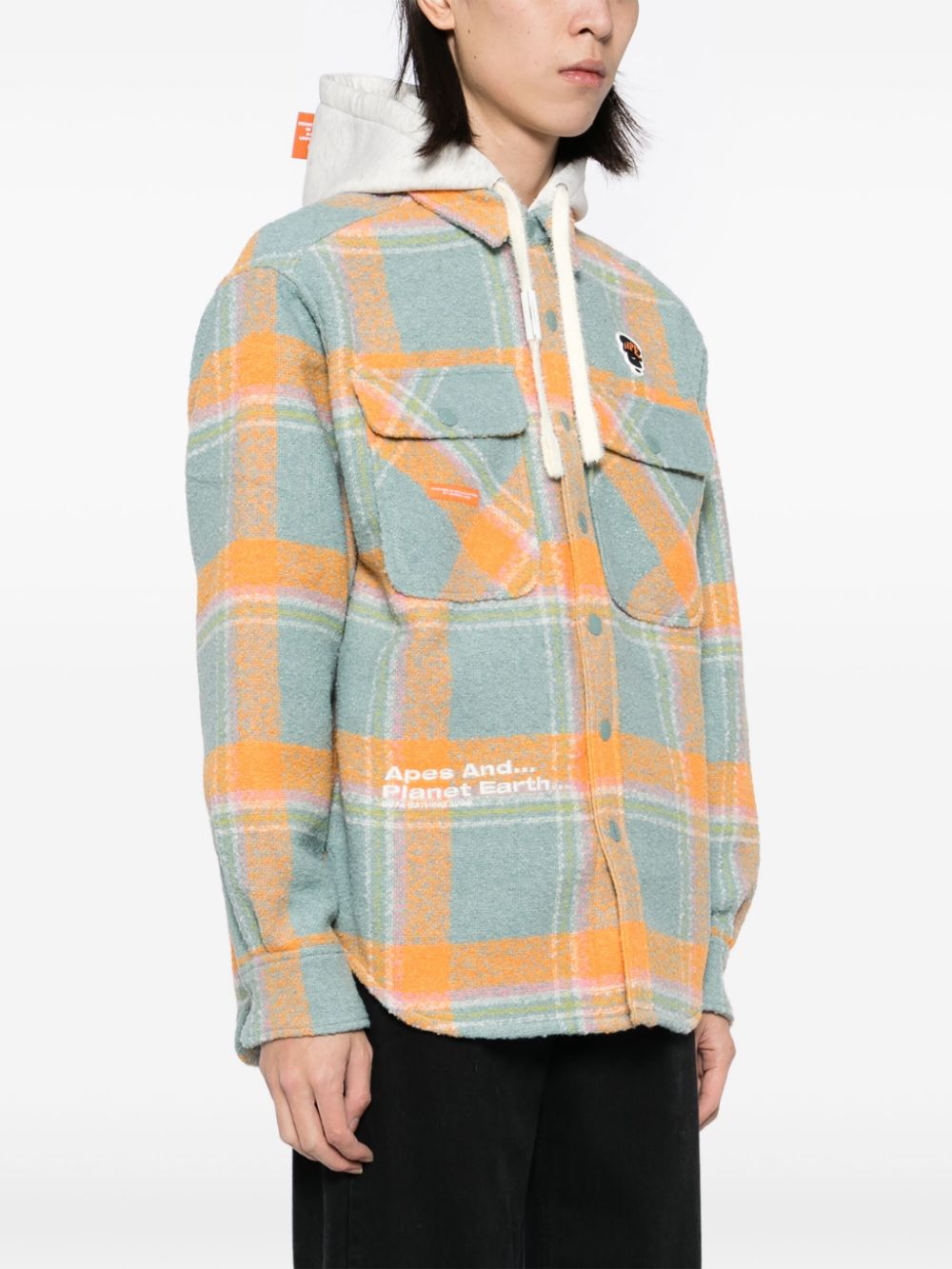 AAPE BY *A BATHING APE check-pattern hooded jacket Men