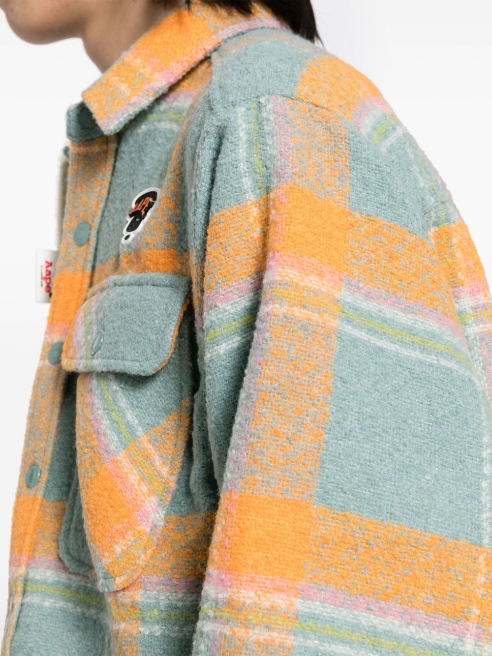 AAPE BY *A BATHING APE check-pattern hooded jacket Men