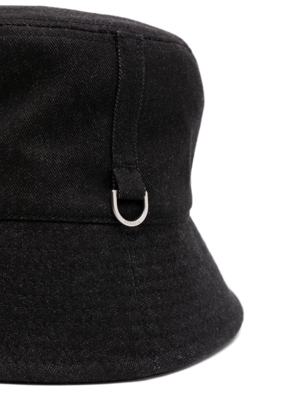 Shop Songzio Autograph Denim Bucket Hat In Black