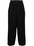 SONGZIO cross fold curve trousers - Black