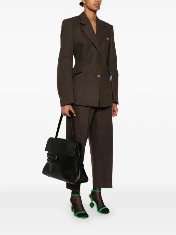 トートバッグ Moschino Stitching tie me back in suede medium POLMC4224 Moschino Tie Me bag in suede Medium | Moschino