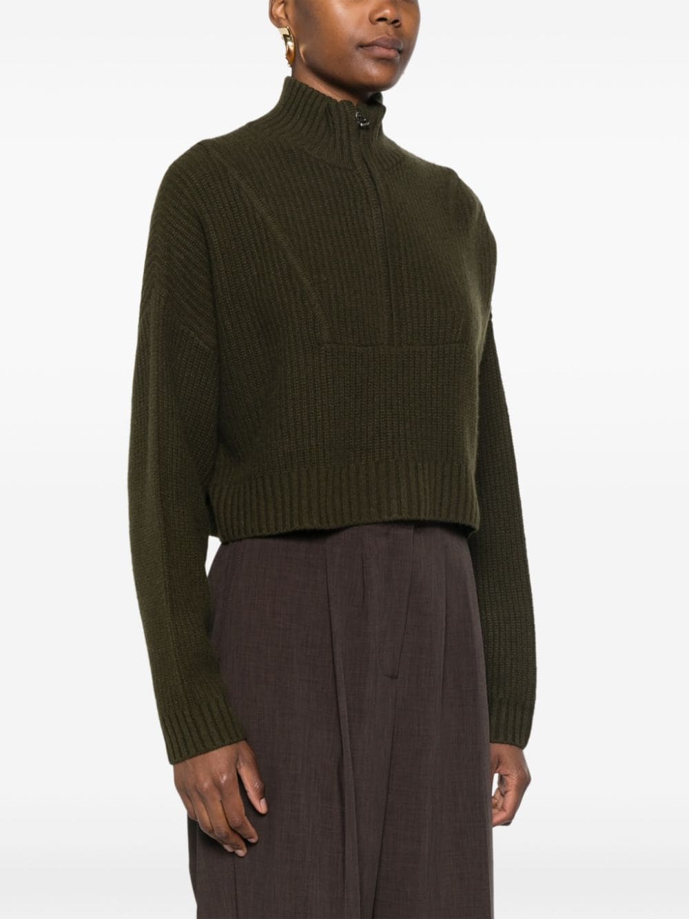 Shop Staud Hampton Sweater In Green