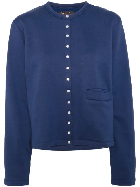 agnès b.  cotton phone cardigan