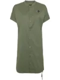 SPORT b. by agnès b. baseball-collar shirt dress - Green