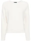 agnès b. cable-knitted jumper - Neutrals
