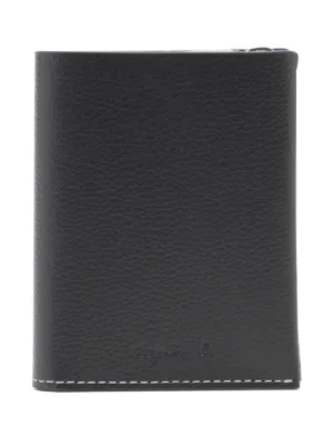 Portefeuille Enveloppe Agnès B. Noir Et Argent – Rayures, Fabrication Française, Fait Main