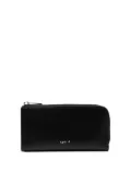 agnès b. leather card case - Black