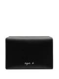 agnès b. leather card case - Black