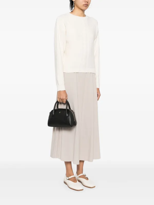 Agnès b. Leather Boston Cross Baby Bag | Black | FARFETCH