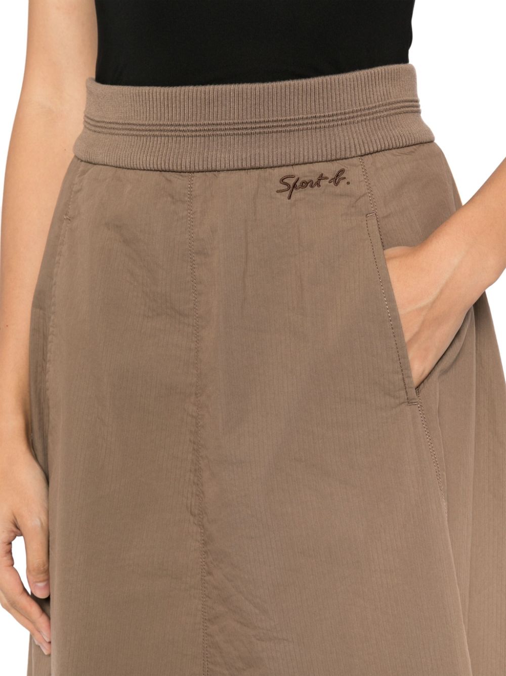 Shop Sport B. By Agnès B. Logo-embroidered Skirt In Brown