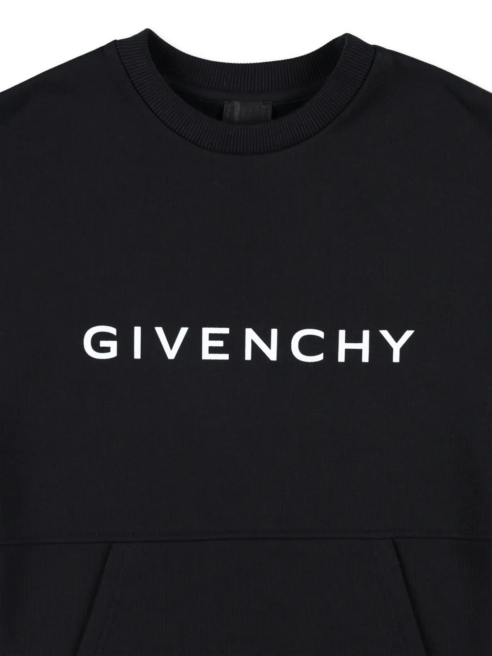 Givenchy Kids Fleece jersey jurk met logoprint Zwart