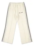 Palm Angels Kids logo-print stripe trim track pants - Neutrals