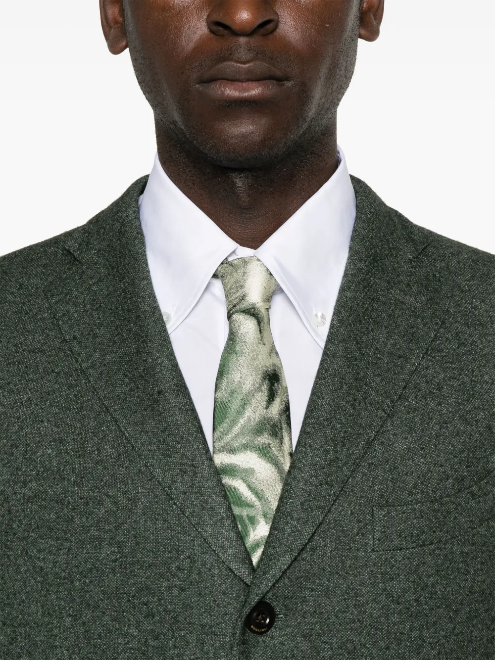 Boglioli Blazer met gemêleerd effect Groen