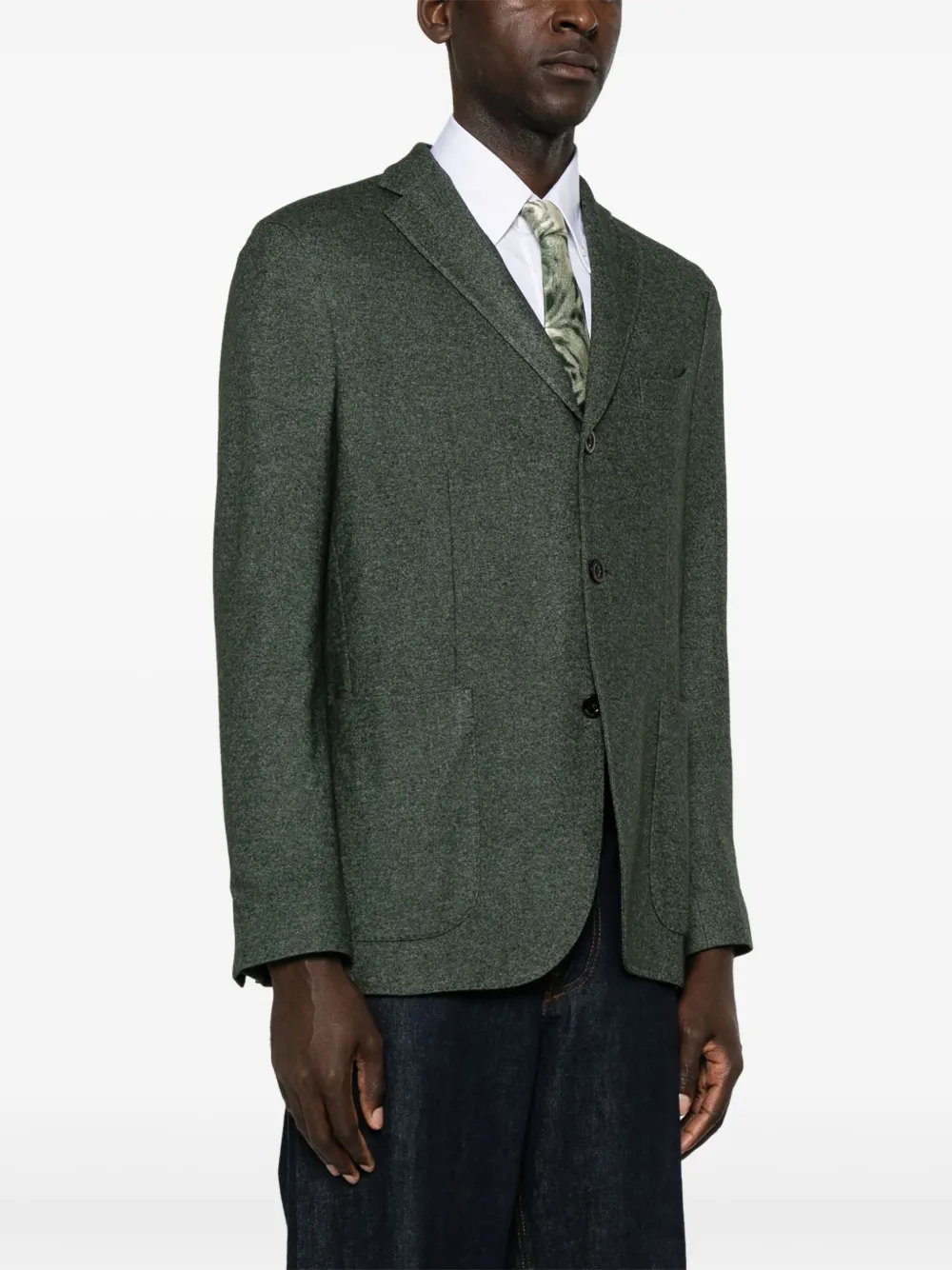 Boglioli Blazer met gemêleerd effect Groen