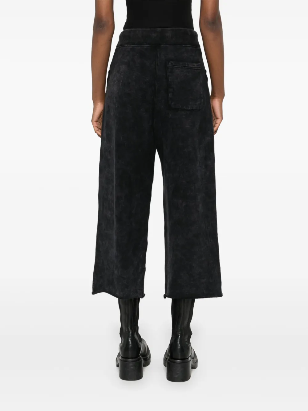 R13 Cropped Track Pants In Black