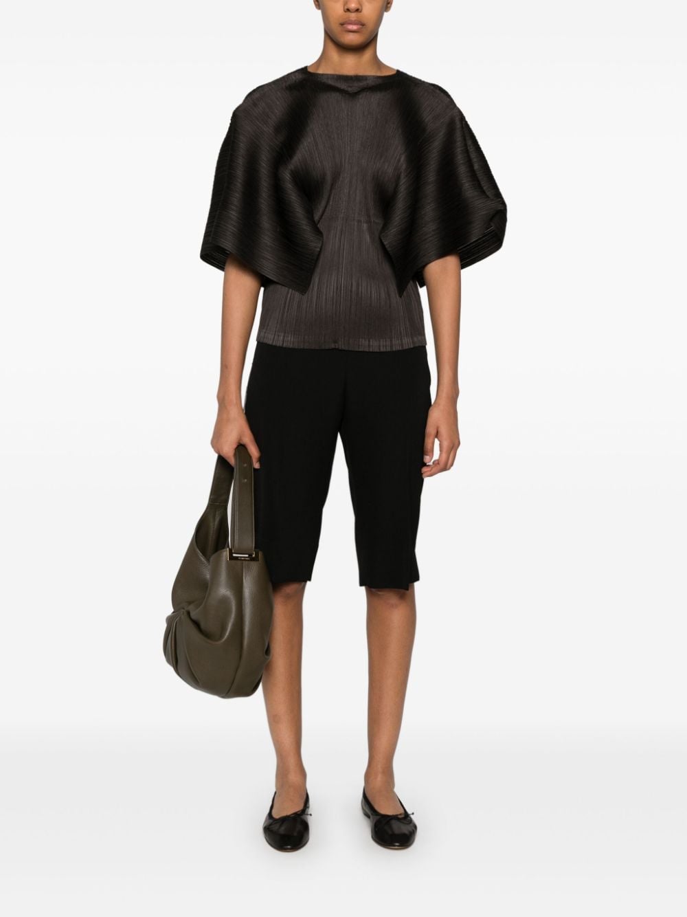 Shop Issey Miyake Monthly Colors August Top In Grey