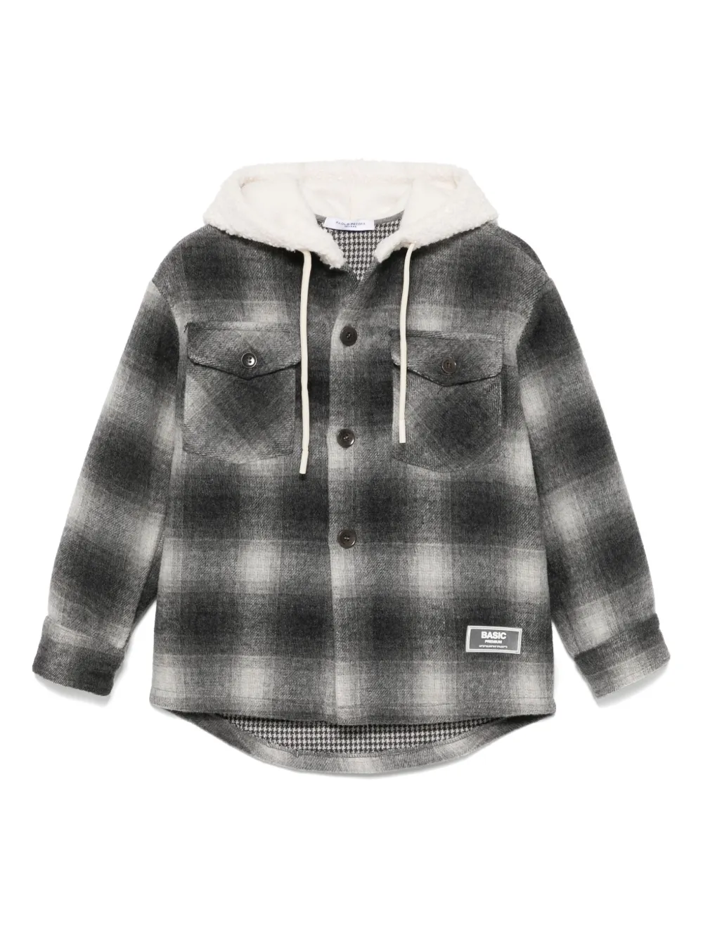 Paolo Pecora Kids checked shirt jacket - Grey